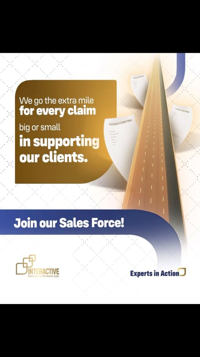 We’re committed to providing exceptional claims service. Whether small or large, every claim receives the same care and attention. Our team of experts ensures a smooth, hassle-free conclusion for each one.
 
Join Our Sales Force.
 
Dubai: 04 294 4399
Abu Dhabi: 02 639 9907
info@iibcare.com

#InteractiveInsurance #InsuranceUAE #BusinessInsurance #Dubai #UAE #Entrepreneurs #InsurancePolicy #InsuranceBroker #InsuranceAgent #InsuranceAgency